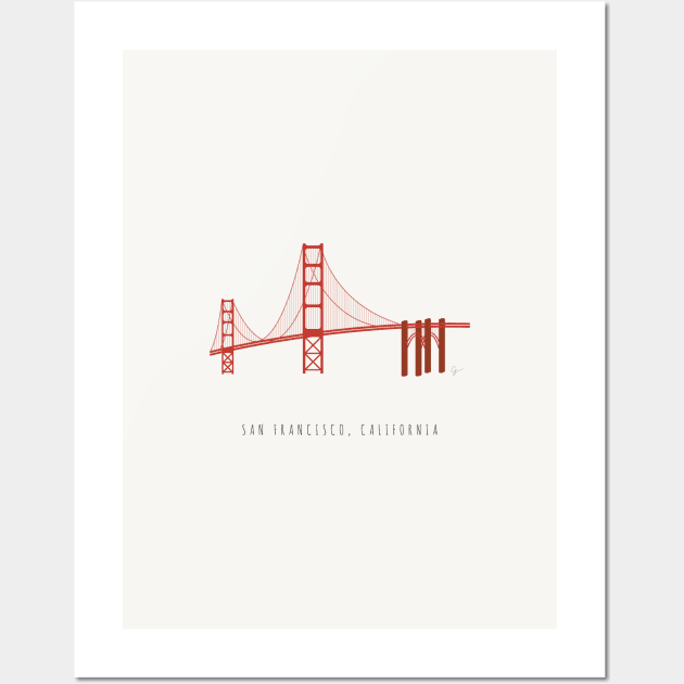 Golden Gate Bridge, San Francisco, California Wall Art by lymancreativeco